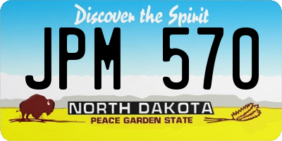 ND license plate JPM570