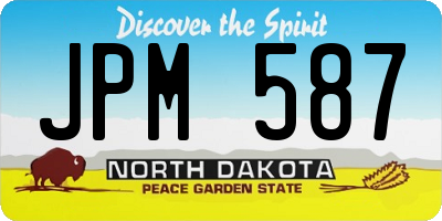 ND license plate JPM587