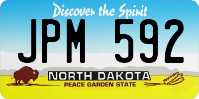 ND license plate JPM592