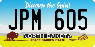 ND license plate JPM605