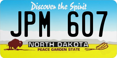 ND license plate JPM607