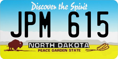 ND license plate JPM615