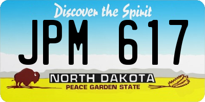 ND license plate JPM617