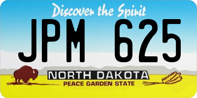 ND license plate JPM625
