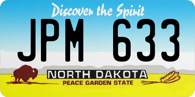 ND license plate JPM633