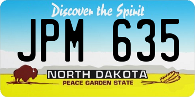 ND license plate JPM635