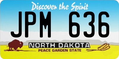 ND license plate JPM636