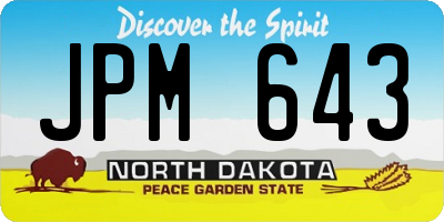 ND license plate JPM643