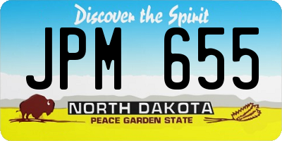 ND license plate JPM655