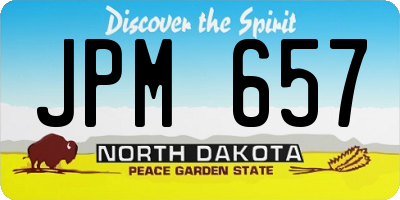 ND license plate JPM657