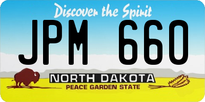 ND license plate JPM660