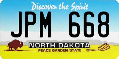ND license plate JPM668