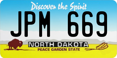 ND license plate JPM669