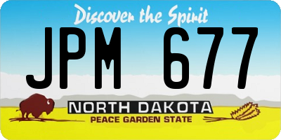 ND license plate JPM677