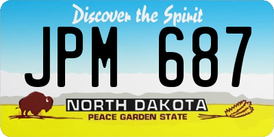 ND license plate JPM687