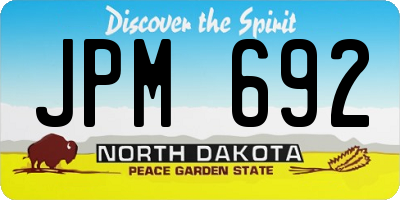 ND license plate JPM692