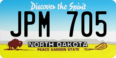 ND license plate JPM705