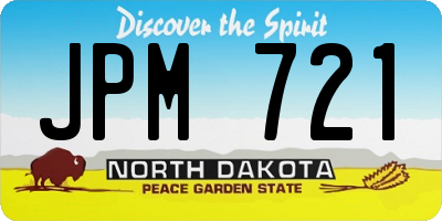 ND license plate JPM721