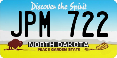 ND license plate JPM722