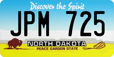 ND license plate JPM725
