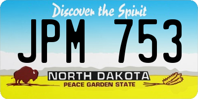 ND license plate JPM753