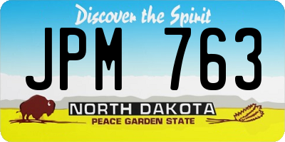 ND license plate JPM763
