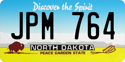 ND license plate JPM764
