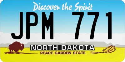 ND license plate JPM771