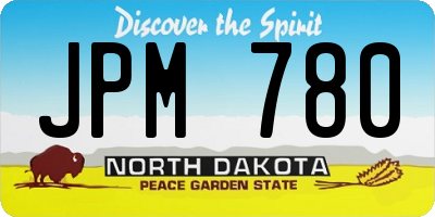 ND license plate JPM780