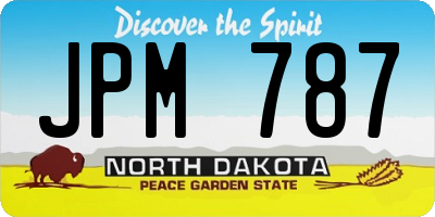 ND license plate JPM787