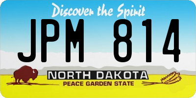 ND license plate JPM814