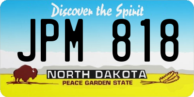 ND license plate JPM818