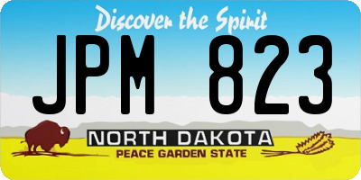 ND license plate JPM823
