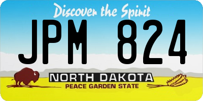 ND license plate JPM824