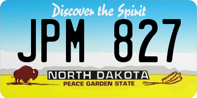 ND license plate JPM827
