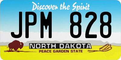 ND license plate JPM828