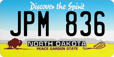 ND license plate JPM836