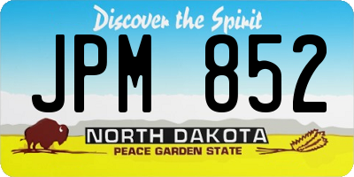 ND license plate JPM852