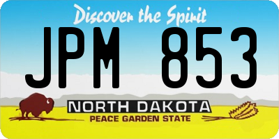 ND license plate JPM853