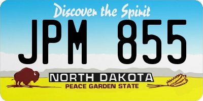 ND license plate JPM855