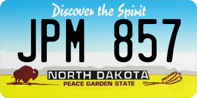 ND license plate JPM857