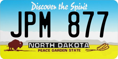 ND license plate JPM877