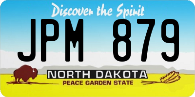 ND license plate JPM879