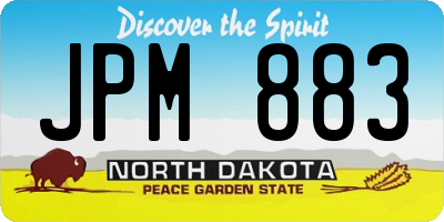 ND license plate JPM883
