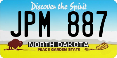 ND license plate JPM887