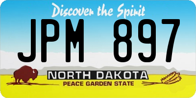 ND license plate JPM897