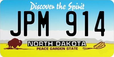 ND license plate JPM914