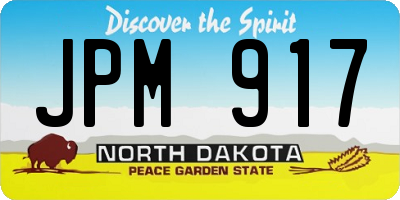 ND license plate JPM917
