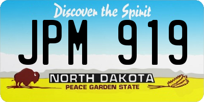 ND license plate JPM919