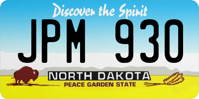 ND license plate JPM930